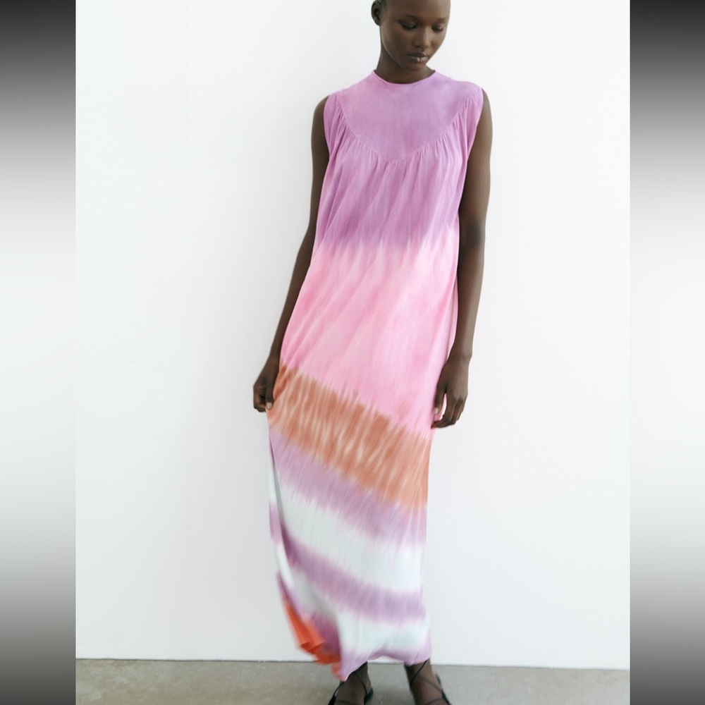 NWT Zara Knit Tir Dye Dress